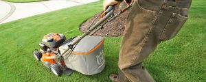 Services de tonte de pelouse avec tondeuse et tracteur